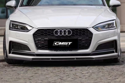 Audi S5 A5 S-line (with s-line bumper, does not base model) B9 2017 2018 2019 & RS5 B9 2018 2019 with Aftermarket Parts - Front Lip Carbon Fiber from CMST Tuning