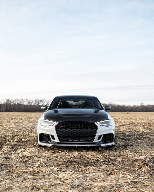 Audi RS3 S3 A3 8V / 8V.5 2014 2015 2016 2017 2018 2019 2020 with Aftermarket Parts - V2 Hood Bonnet Carbon Fiber / FRP from CMST Tuning