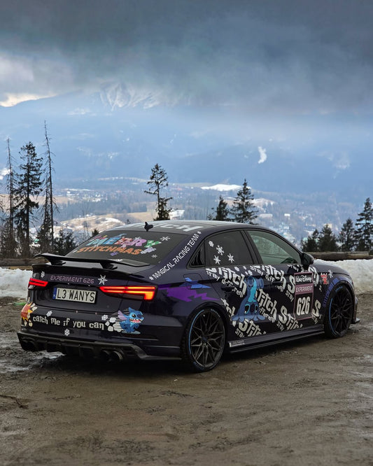 Audi RS3 S3 A3 8V/8V.5 2014 2015 2016 2017 2018 2019 2020 with Aftermarket Parts - V3 Style Rear Spoiler Wing Carbon Fiber from CMST Tuning