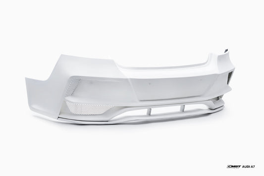 Audi S7 A7 C7 / C7.5 2012 2013 2014 2015 2016 2017 2018 with Aftermarket Parts - Rear Bumper & Diffuser Carbon Fiber / FRP from CMST Tuning