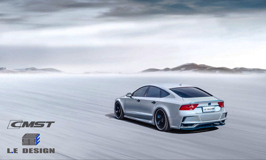 Audi S7 A7 C7 / C7.5 2012 2013 2014 2015 2016 2017 2018 with Aftermarket Parts - Rear Bumper & Diffuser Carbon Fiber / FRP from CMST Tuning