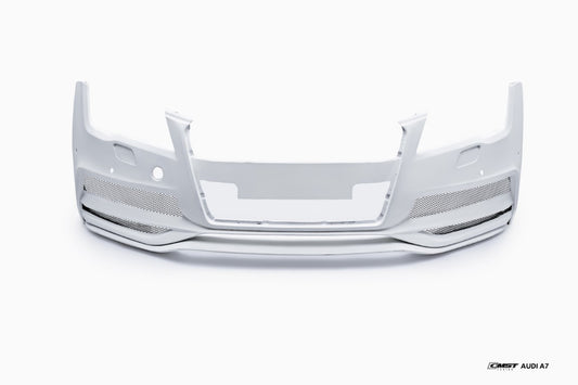 Audi S7 A7 C7 / C7.5 2012 2013 2014 2015 2016 2017 2018 with Aftermarket Parts - Front Bumper & Lip Carbon Fiber / FRP from CMST Tuning