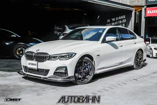 BMW 3 Series 330i M340i G20 G21 Pre-LCI 2020 2021 2022 (fitment for 330i requires M-Sport package bumper) with Aftermarket Parts - Side Skirts Carbon Fiber / FRP from CMST Tuning