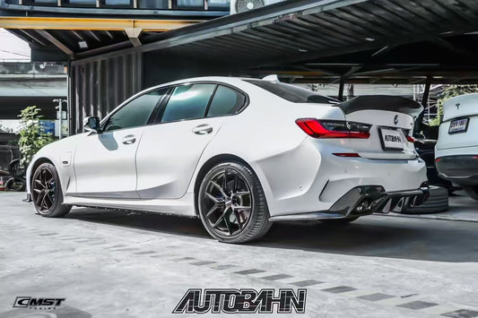 BMW 3 Series 330i M340i G20 G21 Pre-LCI 2020 2021 2022 (fitment for 330i requires M-Sport package bumper) with Aftermarket Parts - Rear Diffuser Carbon Fiber / FRP from CMST Tuning
