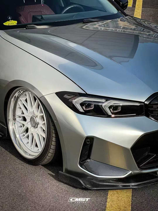 BMW 3 Series 330i M340i G20 G21 LCI 2023 2024 (fitment for 330i requires M-Sport package bumper) with Aftermarket Parts - Front Lip Pre-preg Carbon Fiber / FRP from CMST Tuning