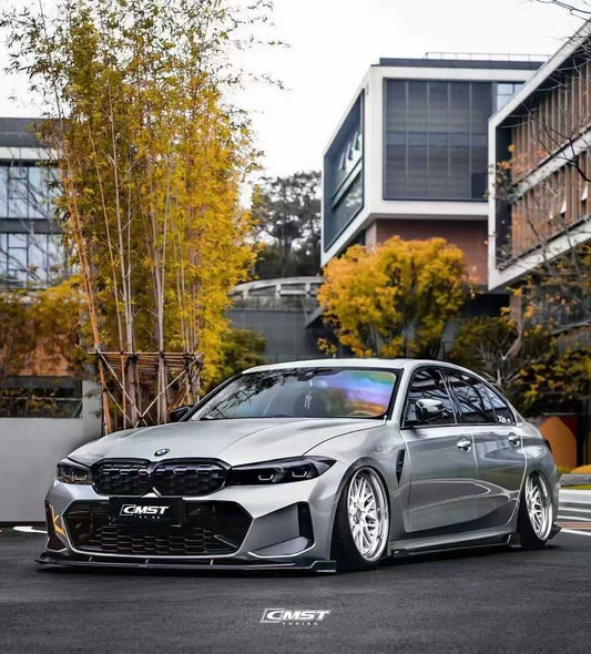 BMW 3 Series 330i M340i G20 G21 LCI 2023 2024 (fitment for 330i requires M-Sport package bumper) with Aftermarket Parts - Side Skirts Pre-preg Carbon Fiber / FRP from CMST Tuning