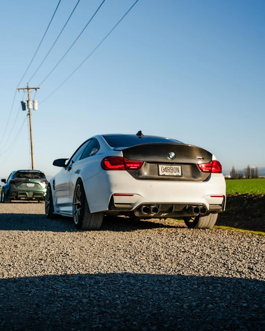 BMW 4 Series 428/430/435/440 F32 2014 2015 2016 2017 2018 2019 2020 & M4 F82 Coupe 2014 2015 2016 2017 2018 2019 2020 with Aftermarket Parts - Ducktail Style Trunk Carbon Fiber from CMST Tuning