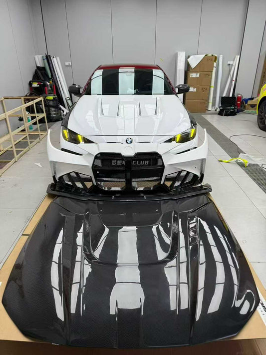 BMW 4 Series M440 430 G22 G23 2020-ON & 4 Series M440 430 G26 2020-ON with Aftermarket Parts - HORIZON Front Bumper & Gill Carbon Fiber / FRP from CMST Tuning