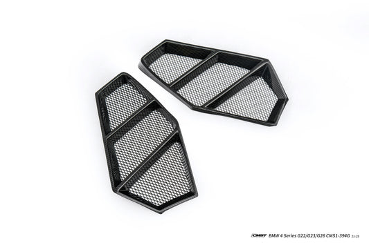 BMW 4 Series M440 430 G22 G23 2020-ON & 4 Series M440 430 G26 2020-ON with Aftermarket Parts - HORIZON Front Bumper Side Vents Trims Dry Pre-preg Carbon Fiber / FRP from CMST Tuning