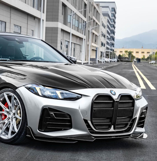 BMW 4 Series M440 430 G22 G23 2020-ON with CMST Tuning's Aftermarket Parts - Front Lip Dry Pre-preg Carbon Fiber / FRP. A complete transformation of style and performance.