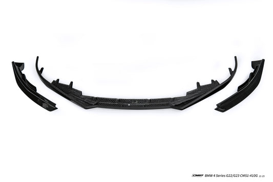 BMW 4 Series M440 430 G22 G23 2020-ON with CMST Tuning's Aftermarket Parts - Front Lip Dry Pre-preg Carbon Fiber / FRP. A complete transformation of style and performance.