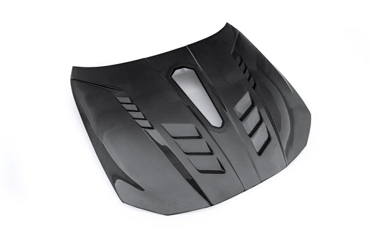 BMW 4 Series M440 430 G22 G23 2020-ON & 4 Series M440 430 G26 2020-ON with Aftermarket Parts - HORIZON V4 Tempered Glass Clearview Hood Carbon Fiber / FRP from CMST Tuning