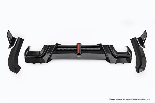 BMW 4 Series M440 430 G22 G23 2020-ON with Aftermarket Parts - HORIZON Rear Diffuser & Canards Dry Pre-preg Carbon Fiber / FRP from CMST Tuning
