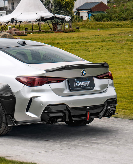 BMW 4 Series M440 430 G22 2020-ON & M4 G82 2020-ON with Aftermarket Parts - HORIZON Rear Spoiler Dry Pre-preg Carbon Fiber / FRP from CMST Tuning