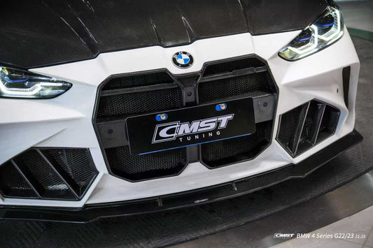 BMW 4 Series M440 430 G22 G23 2020-ON & 4 Series M440 430 G26 2020-ON with Aftermarket Parts - HORIZON Front Lip Dry Pre-preg Carbon Fiber / FRP from CMST Tuning