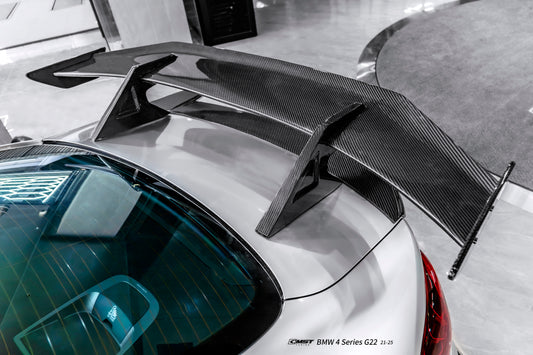 BMW 4 Series M440 430 G22 2020-ON & M4 G82 2020-ON with Aftermarket Parts - HORIZON Rear Spoiler Wing Dry Pre-preg Carbon Fiber / FRP from CMST Tuning