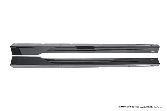BMW 4 Series M440 430 G22 G23 2020-ON (Sport Version Only) with Aftermarket Parts - HORIZON Side Skirts Dry Pre-preg Carbon Fiber / FRP from CMST Tuning