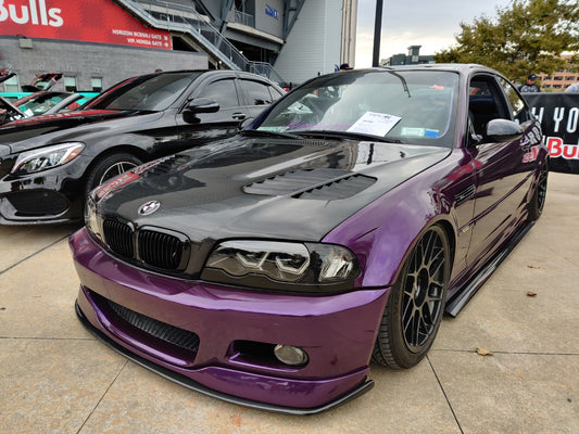BMW E46 2 Door 2001 2002 2003 2004 2005 2006 with Aftermarket Parts - Hood Bonnet Carbon Fiber / FRP from CMST Tuning