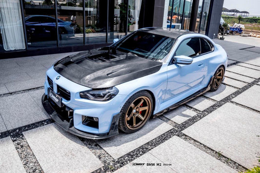 BMW M2 / M2C G87 2023 2024 with Aftermarket Parts - Front Lip Carbon Fiber from CMST Tuning