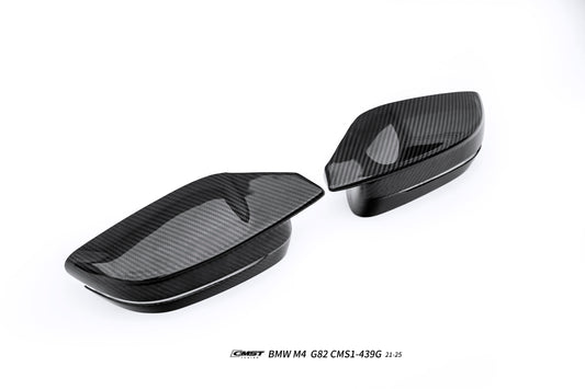 BMW M3CS M3C M3 G80 G81 2021-ON & M4CS M4C M4 G82 G83 2021-ON (Left Hand Drive Only) with Aftermarket Parts - Mirror Caps Dry Pre-preg Carbon Fiber / FRP from CMST Tuning