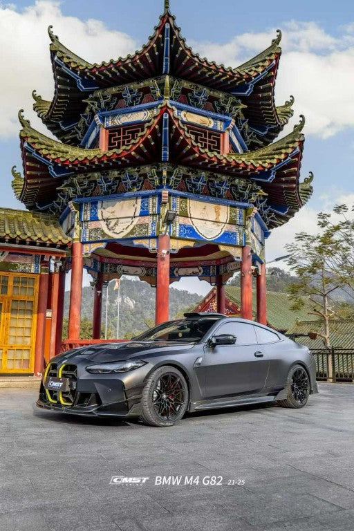 BMW M3CS M3C M3 G80 G81 2021-ON & M4CS M4C M4 G82 G83 2021-ON with Aftermarket Parts - Front Bumper Vent Valences Trim Dry Pre-preg Carbon Fiber / FRP from CMST Tuning
