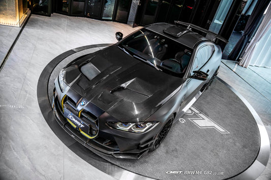 BMW M3CS M3C M3 G80 G81 2021-ON & M4CS M4C M4 G82 G83 2021-ON with Aftermarket Parts - V2 Style Front Canards Dry Pre-preg Carbon Fiber / FRP from CMST Tuning