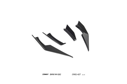 BMW M3CS M3C M3 G80 G81 2021-ON & M4CS M4C M4 G82 G83 2021-ON with Aftermarket Parts - V2 Style Front Canards Dry Pre-preg Carbon Fiber / FRP from CMST Tuning