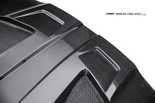 BMW M3CS M3C M3 G80 G81 2021-ON & M4CS M4C M4 G82 G83 2021-ON with Aftermarket Parts - V3 Style Hood Dry Pre-preg Carbon Fiber / FRP from CMST Tuning