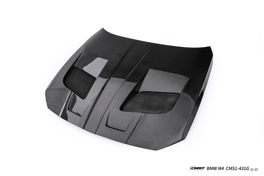 BMW M3CS M3C M3 G80 G81 2021-ON & M4CS M4C M4 G82 G83 2021-ON with Aftermarket Parts - V3 Style Hood Dry Pre-preg Carbon Fiber / FRP from CMST Tuning