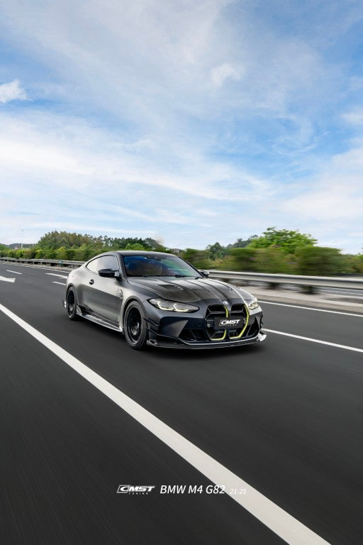 BMW M4CS M4C M4 G82 G83 2021-ON with Aftermarket Parts - V2 Style Side Skirts Dry Pre-preg Carbon Fiber / FRP from CMST Tuning