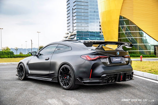 BMW M4CS M4C M4 G82 G83 2021-ON with Aftermarket Parts - V2 Style Side Skirts Dry Pre-preg Carbon Fiber / FRP from CMST Tuning
