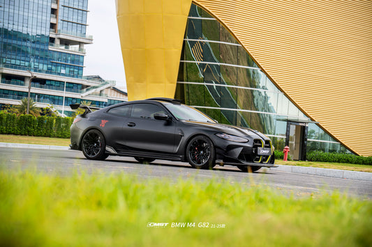 BMW M3CS M3C M3 G80 G81 2021-ON & M4CS M4C M4 G82 G83 2021-ON with CMST Tuning's Aftermarket Parts - Front Lip V3 Style Dry Pre-preg Carbon Fiber / FRP. A complete transformation of style and performance.