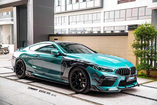 BMW M8 M8C F91 F92 F93 2019-ON with Aftermarket Parts - Front Fenders Dry Pre-preg Carbon Fiber / FRP from CMST Tuning