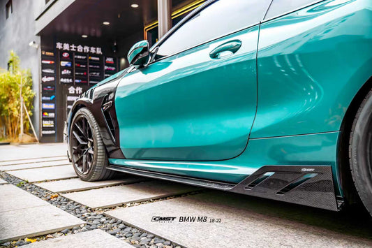 BMW M8 M8C F91 F92 F93 2019-ON with Aftermarket Parts - Front Fenders Dry Pre-preg Carbon Fiber / FRP from CMST Tuning