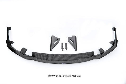 BMW M8 M8C F91 F92 F93 2019-ON with Aftermarket Parts - Front Lip Dry Pre-preg Carbon Fiber / FRP from CMST Tuning