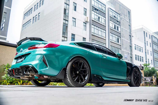 BMW M8 M8C F91 F92 F93 2019-ON with Aftermarket Parts - Rear Diffuser & Canards Dry Pre-preg Carbon Fiber / FRP from CMST Tuning
