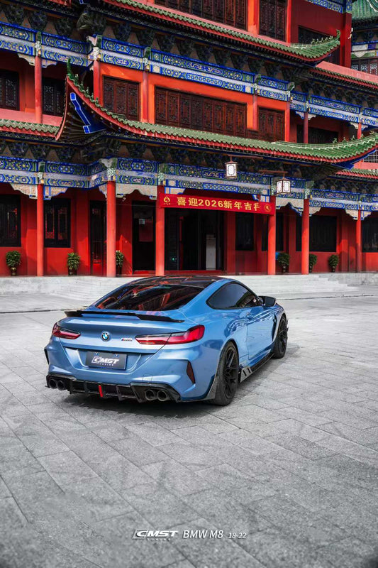 BMW M8 M8C F92 2019-ON with Aftermarket Parts - Rear Spoiler Dry Pre-preg Carbon Fiber / FRP from CMST Tuning