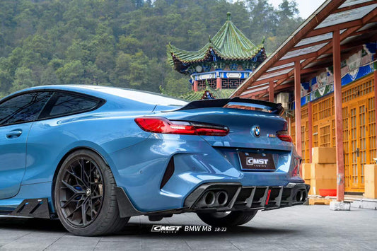 BMW M8 M8C F92 2019-ON with Aftermarket Parts - Rear Spoiler Dry Pre-preg Carbon Fiber / FRP from CMST Tuning
