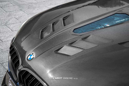 BMW M8 M8C F91 F92 F93 2019-ON with Aftermarket Parts - V2 Hood Carbon Fiber / FRP from CMST Tuning