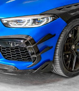 BMW M8 M8C F91 F92 F93 2019-ON with Aftermarket Parts - Front Bumper Canards Dry Pre-preg Carbon Fiber / FRP from CMST Tuning
