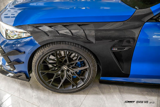 BMW M8 M8C F91 F92 F93 2019-ON with Aftermarket Parts - Front Fenders Dry Pre-preg Carbon Fiber / FRP from CMST Tuning