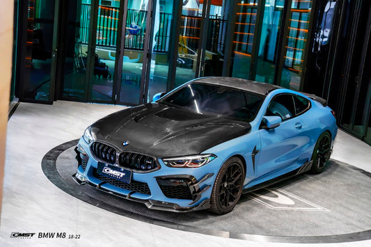 BMW M8 M8C F92 F93 2019-ON with Aftermarket Parts - Side Skirts Dry Pre-preg Carbon Fiber / FRP from CMST Tuning
