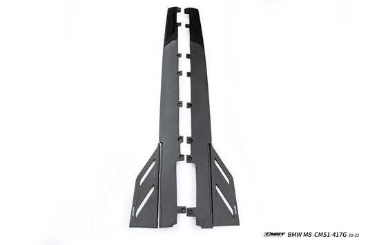 BMW M8 M8C F92 F93 2019-ON with Aftermarket Parts - Side Skirts Dry Pre-preg Carbon Fiber / FRP from CMST Tuning