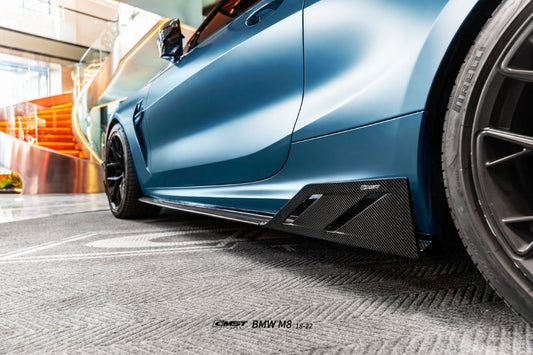 BMW M8 M8C F92 F93 2019-ON with Aftermarket Parts - Side Skirts Dry Pre-preg Carbon Fiber / FRP from CMST Tuning