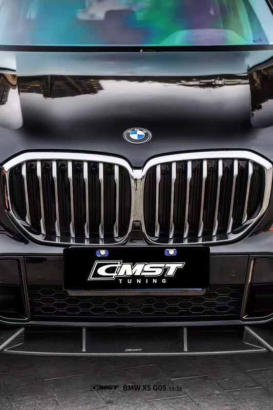 BMW X5 G05 LCI 2024-ON with Aftermarket Parts - Front Lip Pre-preg Carbon Fiber CMST Tuning