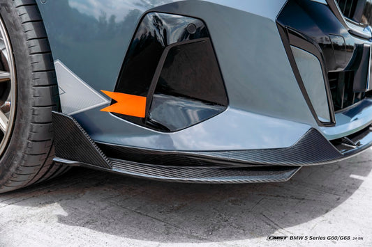 BMW i5 xDrive40 / eDrive40 (with M-package bumper, does not fit base mode) / M60 G60 G61 2024-ON & 5 Series 540i xDrive / 530i xDrive / 530i (with M-package bumper, does not fit base model) / 550e xDrive G60 G61 2024-ON with Aftermarket Parts - Front Lip Dry Pre-preg Carbon Fiber / FRP