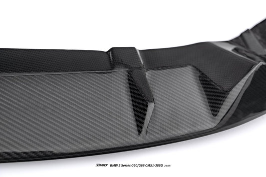 BMW i5 xDrive40 / eDrive40 (with M-package bumper, does not fit base mode) / M60 G60 G61 2024-ON & 5 Series 540i xDrive / 530i xDrive / 530i (with M-package bumper, does not fit base model) / 550e xDrive G60 G61 2024-ON with Aftermarket Parts - Front Lip Dry Pre-preg Carbon Fiber / FRP