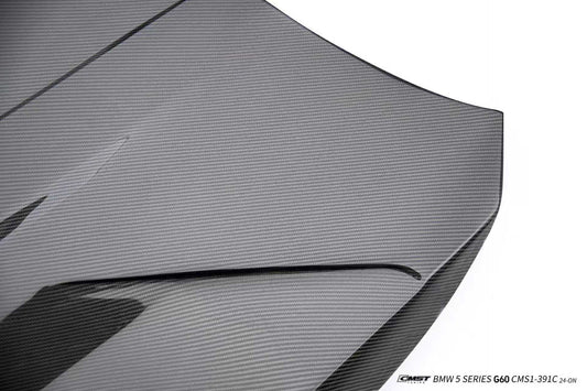 BMW i5 M60 xDrive40 / eDrive40 G60 G61 & 5 Series 550e xDrive 540i xDrive / 530i xDrive / 530i G60 G61 2024-ON with Aftermarket Parts - V2 Tempered Glass Clearview Hood Carbon Fiber / FRP from CMST Tuning