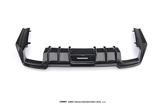BMW i5 xDrive40 / eDrive40 (with M-package bumper, does not fit base mode) / M60 G60 G61 2024-ON & 5 Series 540i xDrive / 530i xDrive / 530i (with M-package bumper, does not fit base model) / 550e xDrive G60 G61 2024-ON with Aftermarket Parts - Rear Diffuser Dry Pre-preg Carbon Fiber / FRP