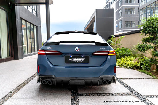 BMW i5 M60 xDrive40 / eDrive40 G60 G61 & 5 Series 550e xDrive 540i xDrive / 530i xDrive / 530i G60 G61 2024-ON with Aftermarket Parts - Rear Spoiler Dry Pre-preg Carbon Fiber / FRP from CMST Tuning